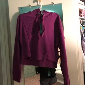 purple sweatshirt